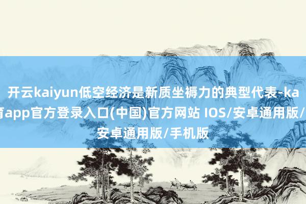 开云kaiyun低空经济是新质坐褥力的典型代表-kai云体育app官方登录入口(中国)官方网站 IOS/安卓通用版/手机版