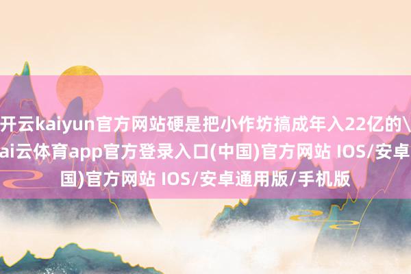 开云kaiyun官方网站硬是把小作坊搞成年入22亿的\