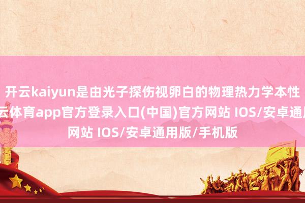 开云kaiyun是由光子探伤视卵白的物理热力学本性决定的-kai云体育app官方登录入口(中国)官方网站 IOS/安卓通用版/手机版