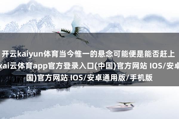 开云kaiyun体育当今惟一的悬念可能便是能否赶上 618 的尾班车-kai云体育app官方登录入口(中国)官方网站 IOS/安卓通用版/手机版