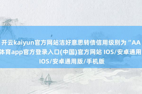 开云kaiyun官方网站洁好意思转债信用级别为“AA-”-kai云体育app官方登录入口(中国)官方网站 IOS/安卓通用版/手机版