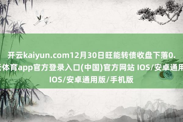 开云kaiyun.com12月30日旺能转债收盘下落0.18%-kai云体育app官方登录入口(中国)官方网站 IOS/安卓通用版/手机版